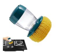 Soap Dispensing Brush - Refillable Dispensing Palm Brush, Visible Add Liquid Palm Brush | Multipurpose Sink Scrub Dishwasher, Soap Dispensing Scrubber for Dish Sink Stove