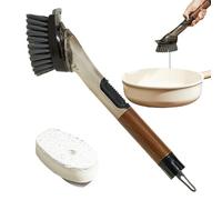 Soap Dispensing Dish Brush | Efficient Washing Up Brush with Liquid Dispenser | 2 in 1 Multifunctional Pressing Cleaning Brushs with Handle for Tableware, Cookware Pot Pan Sink Cleaning