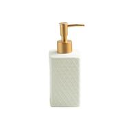 Soap Dispensing Eramic Soap Dispenser with Gold Matte Pump Head for Kitchen Bathroom Affordable New Home Essentials(C)