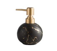 Soap Dispensing Light Luxury Simple Ceramic Soap Dispenser Bathroom Pump Lotion Bottle Empty Bottles Decoracion Para Cocina(Black)