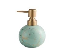 Soap Dispensing Light Luxury Simple Ceramic Soap Dispenser Bathroom Pump Lotion Bottle Empty Bottles Decoracion Para Cocina(Light Green)