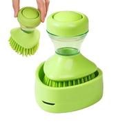 Soap Dispensing Palm Brush - Refillable Soap Kitchen Brush With Holder | Washing Up Scrubber | Multifunctional Refillable Kitchen Scrubber For Dish Pot Pan Sink Stove Cookware Cutting Board Cleaning