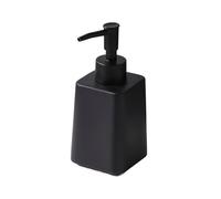 Soap Dispensing Simple Black and White Ceramic Bottle Bathroom Shower Gel Pump Empty Stylish Lotion Dispenser Decoracion Para Cocina(Black)