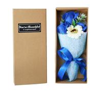 Soap Flower Bouquet, Boxed Flower Bouquet, Romance Carnations And Roses, Bath Soap Scented For Wedding Mothers Day Decoration, Thoughtful Birthday Present For Women