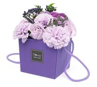 Soap Flower Bouquet Lavender Rose and Carnation Mothers Day Flowers Valentine Flowers For Her and Flower Bouquet For Your Loved Ones
