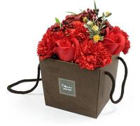 Soap Flower Bouquet Red Rose and Carnation Mothers Day Flowers Valentine Flowers For Her and Flower Bouquet For Your Loved Ones