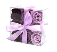 Soap Flowers - Lavender Roses with Gift Box (Set of 9)