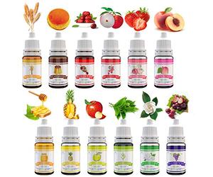 Soap Fragrance Oil - 12 Fragrances for Soap, Liquid Perfumes for Making Bath Bombs, DIY - Food Grade for Cosmetics, Slime - 10ml Each