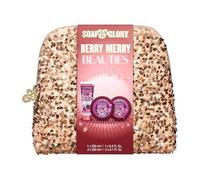 Soap Glory Berry Merry Beauties Gift Set, 3-Piece Bodycare Collection, Blackberry and Musk Fragrance, Limited Edition