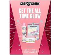 Soap Glory Get The All Time Glow Gift Set, Skincare Collection with Exfoliating Tonic, Face Mask and Moisturiser