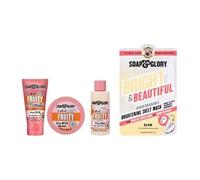 Soap & Glory Gift Set, 4 Piece Collection with Body Butter, Body Wash, Hand Cream and Brightening Sheet Mask
