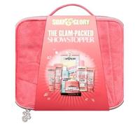 Soap & Glory The Glam-Packed Showstopper 8 Piece Full Size Gift Set, Bath and Body Collection with Face Mask, Hand Cream, Foot Cream, Body Butter, Body Polish, Body Wash, Lip Gloss, Wash Bag
