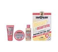 Soap & Glory Gift Set, Body Care Collection with Body Butter, Body Wash, Scrub, Sheet Mask, 4 Piece Set, Christmas Gift