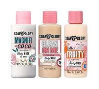 Soap & Glory Mini Gift Set, 3 x 75ml Body Washes, Original Pink, Magnificoco, Call of Fruity Fragrances, Pink