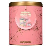 Soap & Glory Original Pink Mini Megastars Gift Set, Body Care Collection with Body Butter, Body Wash, Scrub, Sheet Mask, 4 Piece Set, Christmas Gift