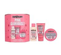 Soap & Glory Pink Gloriously 3 Piece Gift Set, 1 x 75 ml Hand Food, 1 x 50 ml Hand Food, 1 x 100 g Body Butter