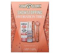 Soap Glory Showstopping Hydration Skincare Gift Set, 3 Piece Full Size with Serum, Day Cream and Glitter Face Globes