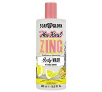 Soap & Glory The Real Zing Radiance Boosting Body Wash - Hydrating Body Wash with AHAs - Citrus Scented Moisturizing Body Wash for a Healthy Glow (500