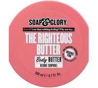 Soap Glory | The Righteous Butter Body Butter | Original Pink Fragrance | Super-smoothing, Ultra-Nourishing - This Velvety Butter Melts to Quench Even the Driest,Most Dehydrated Skin | 200mL