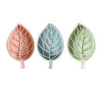Soap Holder 3PCS Self Draining Soap Dish Hollow Leaf Shape Apartment Essentials Decor