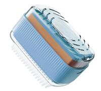 Soap Holder, Bubble Case with Roller, Portable Foaming Dispenser, Built In Cleaning Brush Design, Compact Soap Storage for Sink, Shower, Bathroom, Laundry, Bathtub, Kitchen, 5.51x3.54x3.94 inches