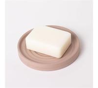 Soap Holder Holder Circular Design With Ripple Pattern Absorbent Bath Apartment Essentials Decor(Brown)