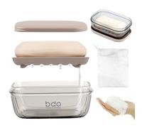 Soap Holder, Travel Soap Case, Portable Soap Box, Soap Case with Draining Grid, Soap Dish With Lid, Easy Cleaning Soap Tray for Bathroom, Gym, Camp, Travel, Outdoor