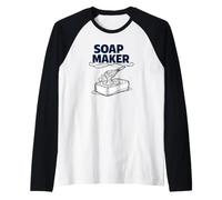 Soap Maker At Heart Funny Soap Making Cold Process Shirt Raglan Baseball Tee