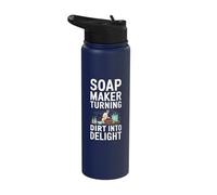 Soap Maker Turning Dirt Into Delight Funny Soap Making Stainless Steel Insulated Water Bottle