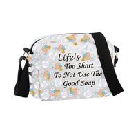 Soap Making Gift Life's Too Short To Not Use The Good Soap Crossbody Bag Soap Soap Lady Gift, Good Soap Hcb