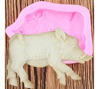 Soap Molds,8.9x5.9cm Animals Wild Boar Silicone Molds Pig Fondant Mold Baby Birthday Cake Decorating Tools Chocolate Gumpaste Candy Clay Molds