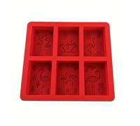 Soap Moulds 1Piece Embossing Flamingo Soap Making Tool Silicone Rectangle Mold Candy Cake Baking Mould