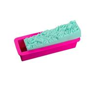 Soap Moulds Rectangular Rose Flower Silicone Soap Mold Toast Loaf Cake Chocolate Fondant Mould Handmade Soaps Making Tool(Color4)