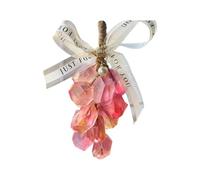 Soap on a Rope, Crystal Soap, Crystal Decorative Soaps on Ribbon, Pink Handcrafted Gemstone Design with Pearl Accent, Luxury Bathroom Decor