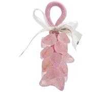 Soap on a Rope - Decorative Crystal Clear Bar Soap for Bathroom, Realistic Fruit Shaped Hand Soaps Favor Set, Peach