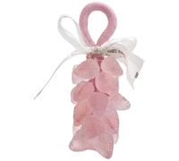 Soap on a Rope - Decorative Crystal Clear Bar Soap for Bathroom, Realistic Fruit Shaped Hand Soaps Favor Set, Peach - On A Rope