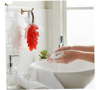 Soap on a Rope - Decorative Crystal Clear Bar Soap for Bathroom, Realistic Fruit Shaped Hand Soaps Favor Set, Red, Grape on a Rope