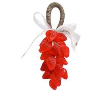 Soap on a Rope - Decorative Crystal Clear Bar Soap for Bathroom, Realistic Fruit Shaped Hand Soaps Favor Set, Red