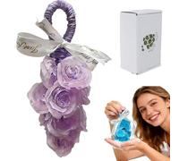 Soap on a rope men, women, Rose Soap, Christmas personalized handmade crystal grape soap Aromatic BarSoap for Bath and Hand Washing Child Gentle Cleansing (Purple)