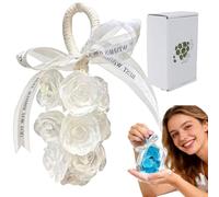 Soap on a rope men, women, Rose Soap, Christmas personalized handmade crystal grape soap Aromatic BarSoap for Bath and Hand Washing Child Gentle Cleansing (White)