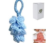 Soap on a rope men, women, Rose Soap, Gift Box Christmas personalized handmade crystal grape soap Aromatic BarSoap for Bath and Hand Washing Child Gentle Cleansing (Dark Blue)