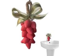 Soap on a Rope - Multipurpose, Facial Bar Soap Strawberry Shaped | Decorative, Face Wash Bar on a Rope for Various Cleaning Requirements Without Unnecessary Additives
