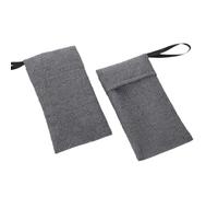 Soap Pocket Exfoliating Soap Saver Pouch, Body Scrubber Sponge, Exfoliator for Bath or Shower, for Large Bar Soap or Leftover Bits, Graphite Gray, 2 Pack + 2 Soap Lifting Pads