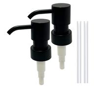 Soap Pump Replacement, Hand Soap Dispensers Pump for Bathroom, Replacement for Round 1.1in (28 mm) Neck Bottles,Rust Proof&Leak Proof for Soap Lotion Bottle Upcycling (Matte Black, 2 Pack)