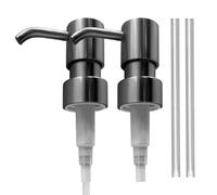 Soap Pump Replacement, Hand Soap Dispensers Pump for Bathroom, Replacement for Round 1.1in (28 mm) Neck Bottles,Rust Proof&Leak Proof for Soap Lotion Bottle Upcycling (Silver, 2 Pack)