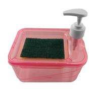Soap Pump & Sponge Holder - 2 in 1 Dish Soap Dispenser, Manual Press Countertop Sink Organizer, Multifunctional ABS Scrubber Tray