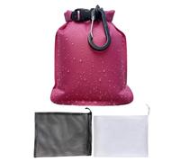 Soap Saver Bag - Soap Storage Bag | Waterproof Leakproof Soap Bag | 2 Mesh Pockets Roll Closure for Travel, Camping, Gym, Black and Red, Sports Accessories, hot pink, Siehe Beschreibung, See