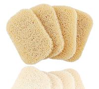 Soap Saver Pads, Non-Slip Soap Holder Pad, Self Draining Soap Bar Holder Pads, Soap Saver Dish for Shower Kitchen Bathroom Travel Hotel Cleaning Supplies, 4 Piece Set-Beige
