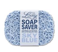 Soap Savers for Bar Soap & Shampoo Bar Holder, American Made by Luxiny, Lifts Soap in Soap Dishes & Shower Soap Holders - Bars & Soap Lasts Longer - Made from Plant Based Material (Sky Blue)