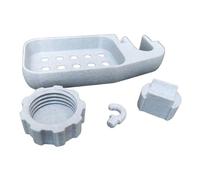 Soap & Shampoo Dish for Shower Rail - Plastic Bathroom Organizer Tray, Easy Clip-On Storage for Shower Essentials (Yellow, Green, White)